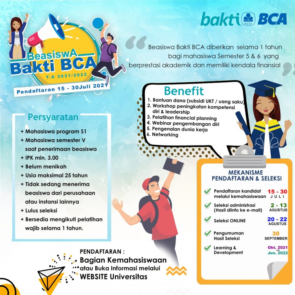 PENAWARAN BEASISWA BAKTI BCA TAHUN 2021/2022